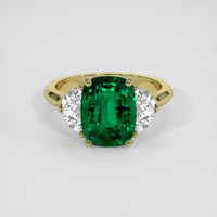 2.82 Ct. Emerald Ring, 18K Yellow Gold 1