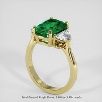 2.82 Ct. Emerald Ring, 18K Yellow Gold 2