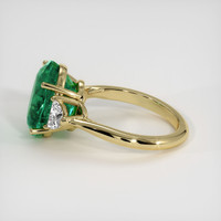 6.05 Ct. Emerald Ring, 18K Yellow Gold 4