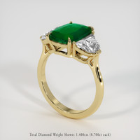 2.48 Ct. Emerald Ring, 18K Yellow Gold 2