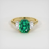 2.26 Ct. Emerald Ring, 18K Yellow Gold 1