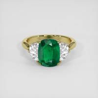 2.44 Ct. Emerald Ring, 18K Yellow Gold 1