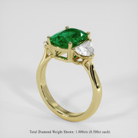 2.44 Ct. Emerald Ring, 18K Yellow Gold 2
