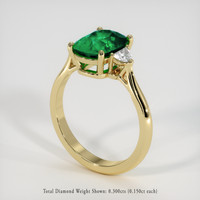 2.50 Ct. Emerald Ring, 18K Yellow Gold 2