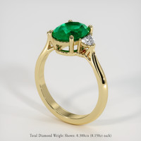 2.31 Ct. Emerald Ring, 18K Yellow Gold 2