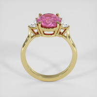 3.26 Ct. Pink Sapphire Ring, 18K Yellow Gold 3