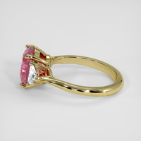 3.26 Ct. Pink Sapphire Ring, 18K Yellow Gold 4