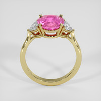 3.09 Ct. Pink Sapphire Ring, 18K Yellow Gold 3