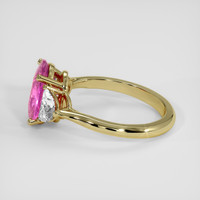 3.09 Ct. Pink Sapphire Ring, 18K Yellow Gold 4