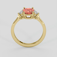 1.52 Ct. Padparadscha Sapphire Ring, 18K Yellow Gold 3
