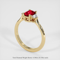 1.16 Ct. Ruby Ring, 18K Yellow Gold 2