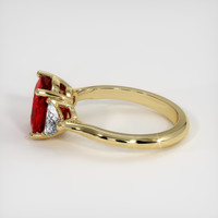 2.92 Ct. Ruby Ring, 18K Yellow Gold 4