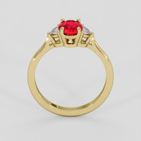 1.03 Ct. Ruby Ring, 18K Yellow Gold 3