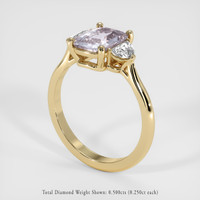 2.34 Ct. Purple Sapphire Ring, 18K Yellow Gold 2