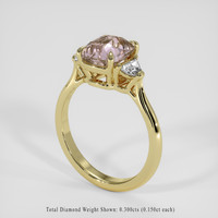 2.06 Ct. Pink Sapphire Ring, 18K Yellow Gold 2
