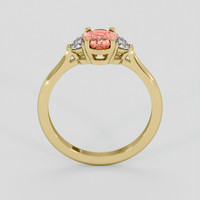 1.08 Ct. Padparadscha Sapphire Ring, 18K Yellow Gold 3