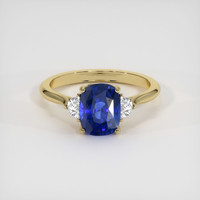 3.49 Ct. Sapphire Ring, 18K Yellow Gold 1