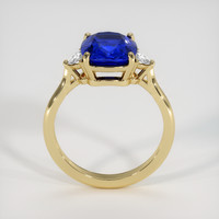 3.42 Ct. Blue Sapphire Ring, 18K Yellow Gold 3