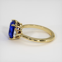 3.42 Ct. Blue Sapphire Ring, 18K Yellow Gold 4