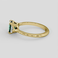 1.18 Ct. Bluish Green Sapphire Ring, 18K Yellow Gold 4