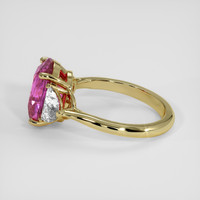 4.15 Ct. Pink Sapphire Ring, 18K Yellow Gold 4