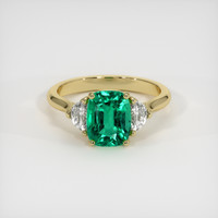 1.95 Ct. Emerald Ring, 18K Yellow Gold 1