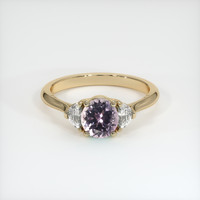 0.92 Ct. Purple Sapphire Ring, 18K Yellow Gold 1