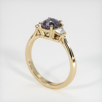 0.92 Ct. Purple Sapphire Ring, 18K Yellow Gold 2