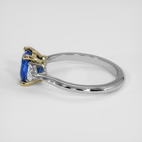 2.03 Ct. Blue Sapphire Ring, 14K Yellow & White 4