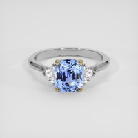 2.57 Ct. Blue Sapphire Ring, 14K Yellow & White 1