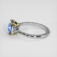 2.57 Ct. Blue Sapphire Ring, 14K Yellow & White 4