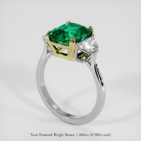 4.03 Ct. Emerald Ring, 18K Yellow & White 2