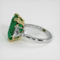 6.36 Ct. Emerald Ring, 18K Yellow & White 4