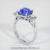 4.21 Ct. Blue Sapphire Ring, Platinum 950 2