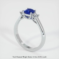 0.65 Ct. Sapphire Ring, Platinum 950 2