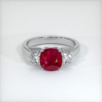 2.17 Ct. Ruby Ring, Platinum 950 1