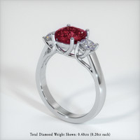 2.17 Ct. Ruby Ring, Platinum 950 2