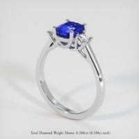 1.53 Ct. Blue Sapphire Ring, Platinum 950 2