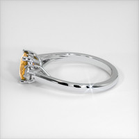 1.16 Ct. Orangish Yellow Sapphire Ring, Platinum 950 4