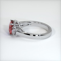 2.00 Ct. Reddish Pink Sapphire Ring, Platinum 950 4