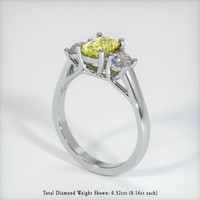 1.28 Ct. Yellow Sapphire Ring, Platinum 950 2
