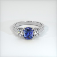 1.20 Ct. Blue Sapphire Ring, 10K White Gold 1