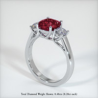 2.17 Ct. Ruby Ring, 10K White Gold 2