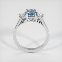 1.39 Ct. Greyish Blue Sapphire Ring, 10K White Gold 3