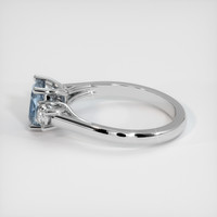 1.39 Ct. Greyish Blue Sapphire Ring, 10K White Gold 4