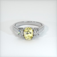 1.28 Ct. Yellow Sapphire Ring, 10K White Gold 1