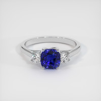 2.07 Ct. Blue Sapphire Ring, 14K White Gold 1