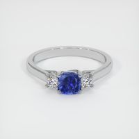 0.65 Ct. Sapphire Ring, 14K White Gold 1