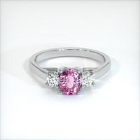 1.41 Ct. Pink Sapphire Ring, 14K White Gold 1