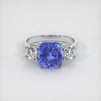 4.21 Ct. Sapphire Ring, 18K White Gold 1